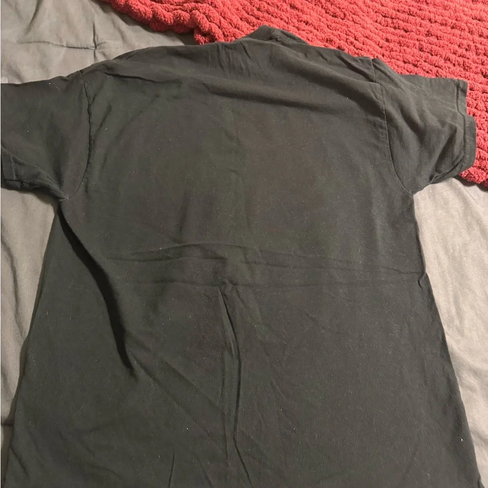 Portal to the Cat Dimension Graphic Tee - Black with Purple & Orange Print