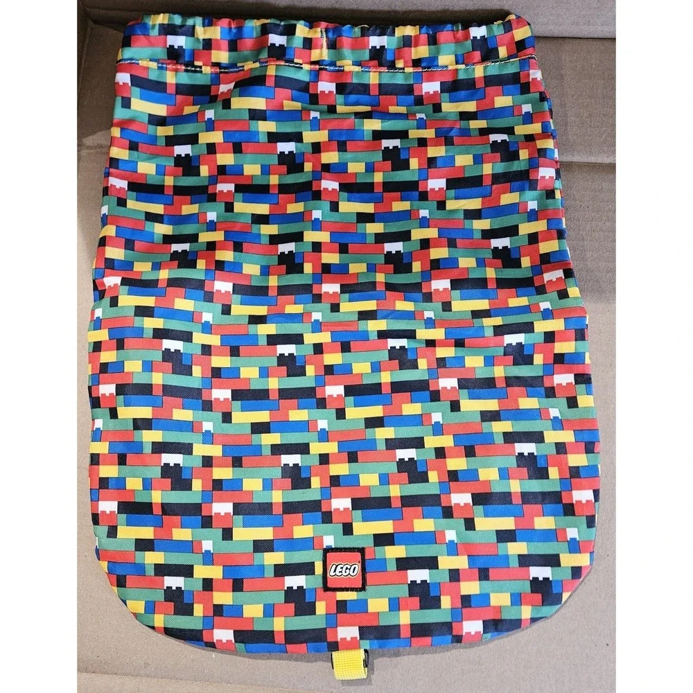 LEGO Branded Brick Pattern Tote Bag Multicolor Size 18x13 Shoulder Strap
