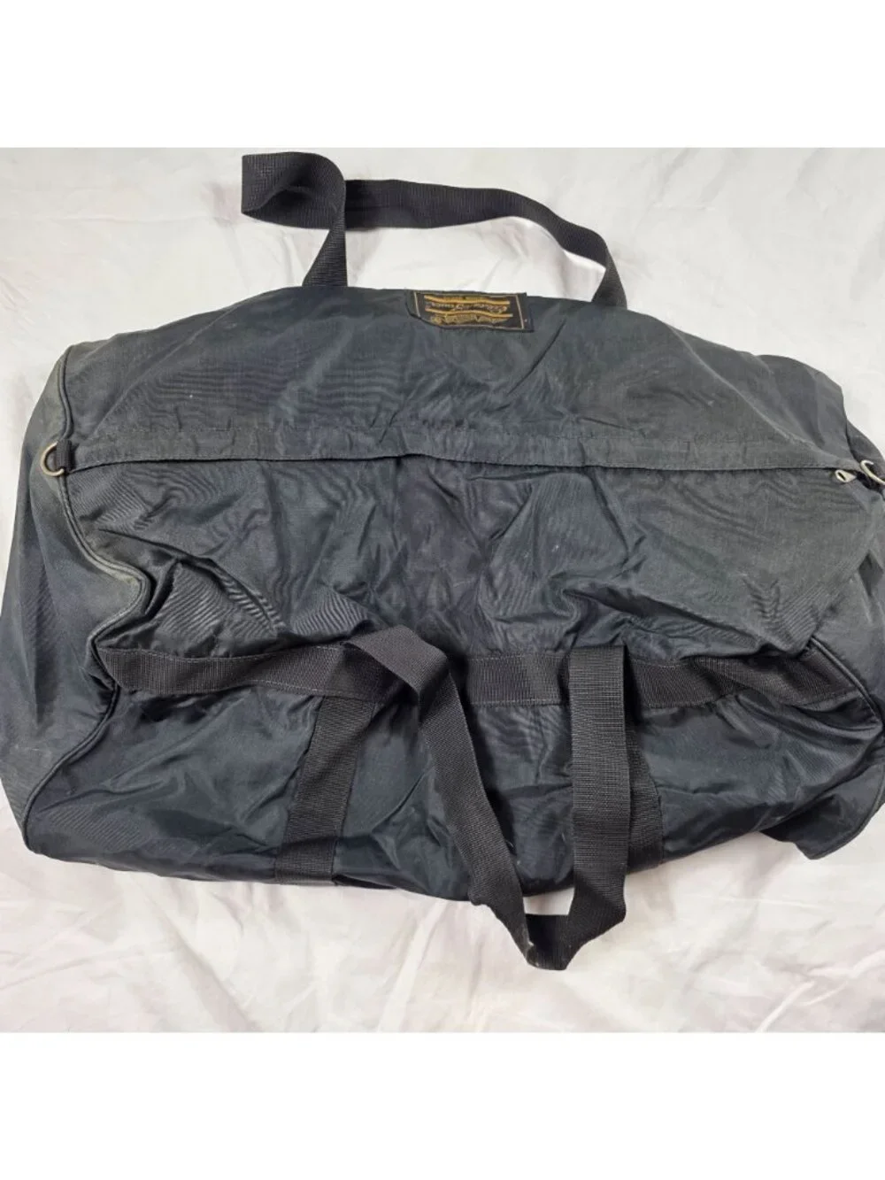 Vintage Eddie Bauer Expedition Outfitter Handled Duffel Bag Black Large