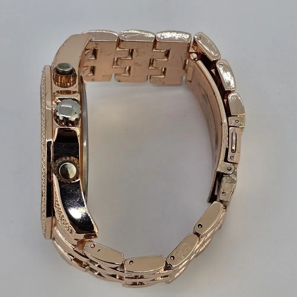 IceTime Storm Men's Watch 46MM Rose Gold Dial Bracelet Band 5.75