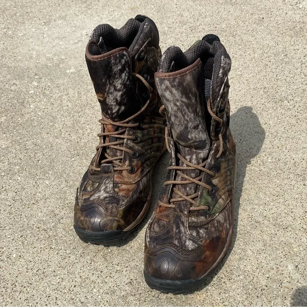 MEN’S~CABELA’S~CAMO HUNTING BOOTS~SIZE 8-D~GOOD USED CONDITION~G22