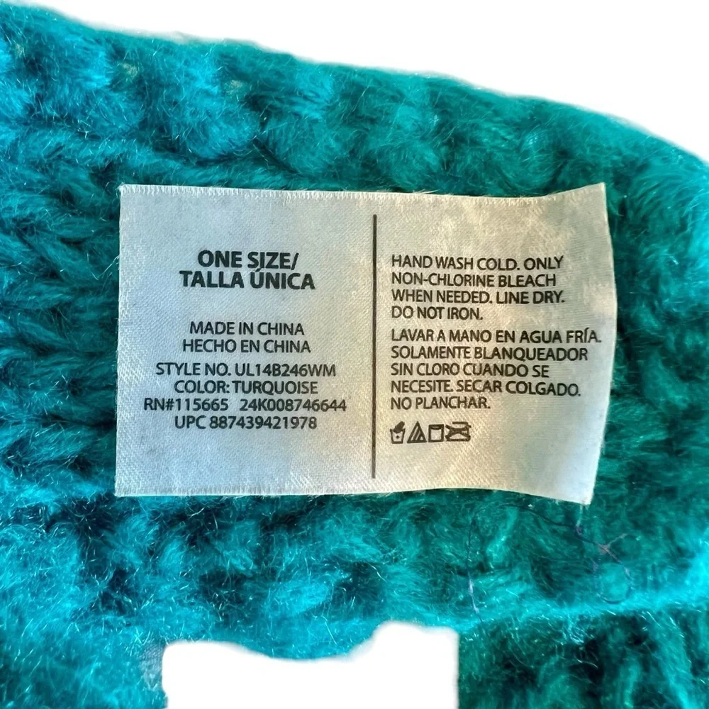 Turquoise Knit Flower Headband