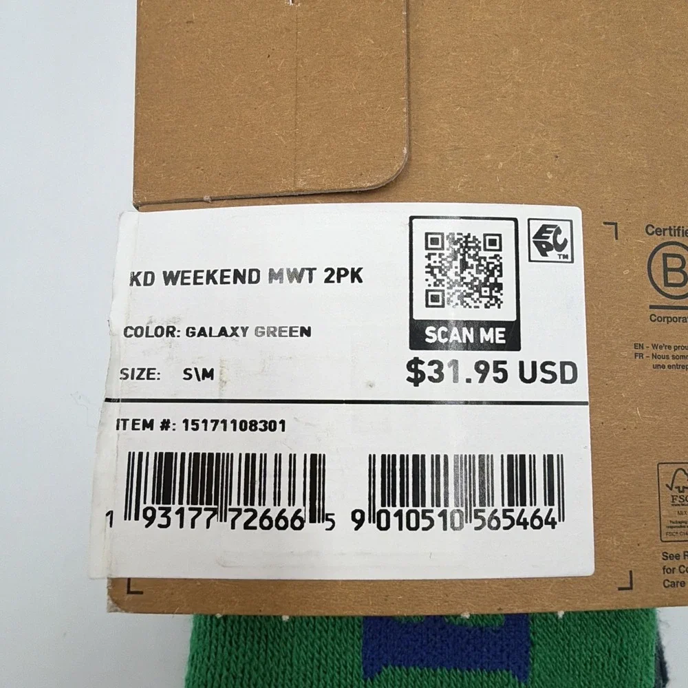 Burton Weekend Midweight 2-Pack Kids Small/Medium (12.5-1.5) Galaxy Green Socks