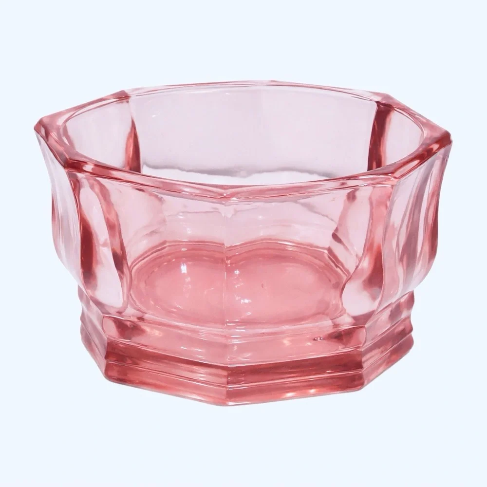 Vintage Pink Depression Bowl Indiana Glass Concord Octagonal Dish Jewelry Box