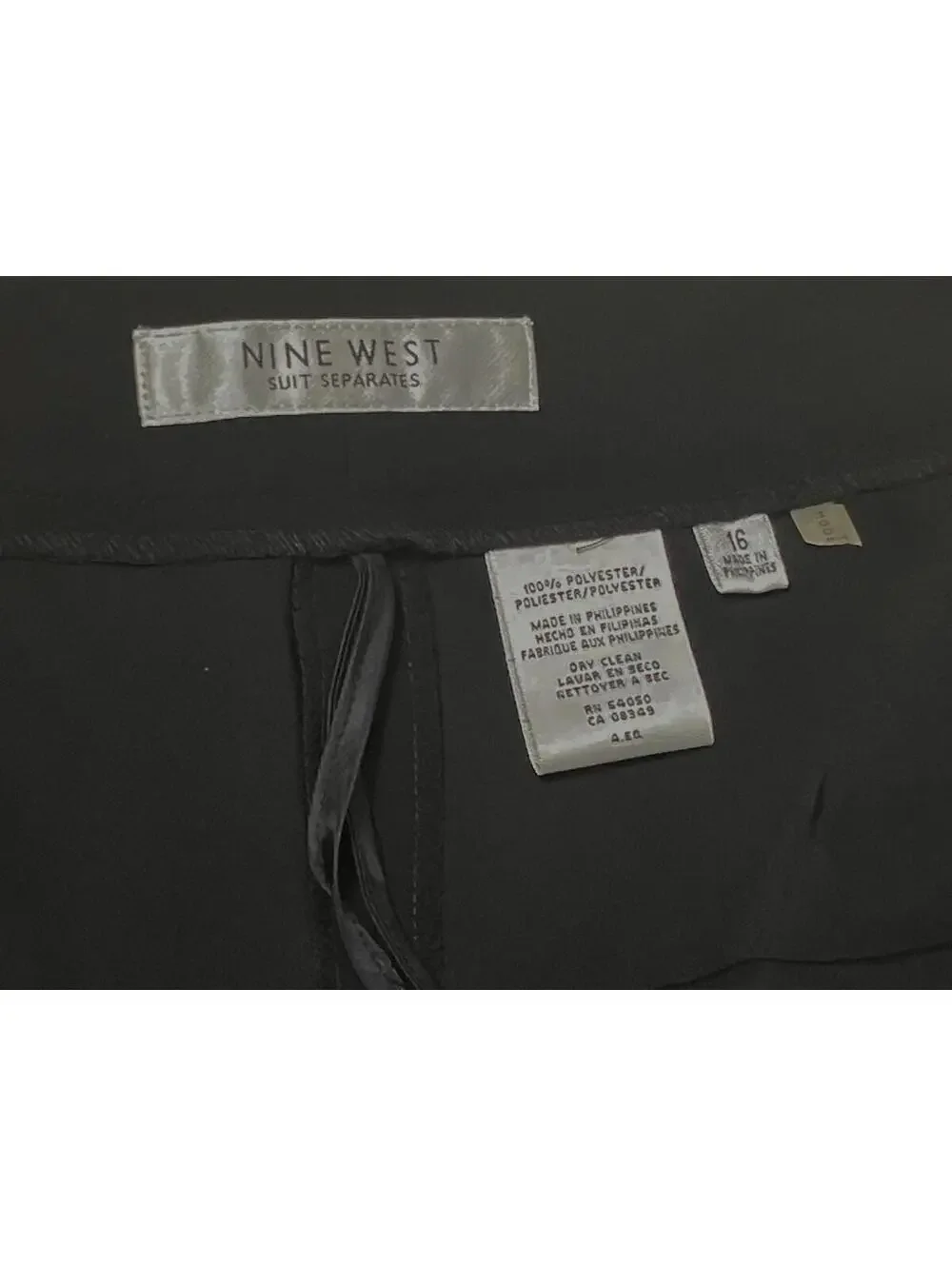 Nine West Black Straight Leg Dress Pants Size 16