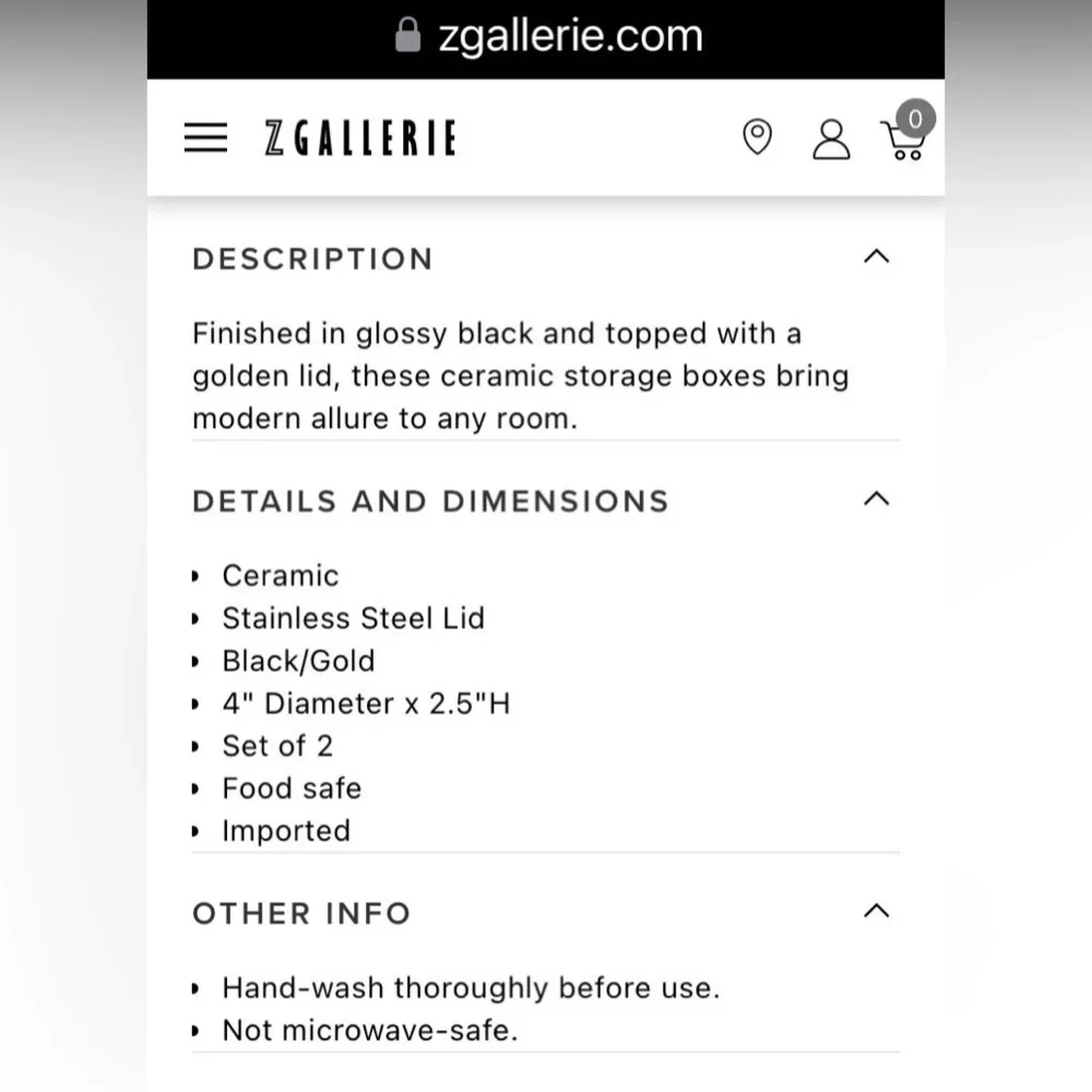 Z Gallerie-Multi Use Storage Duo-Set of 2-4