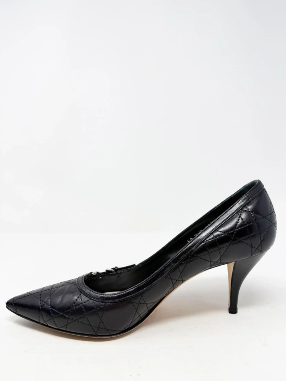 Dior Cannage Quilted Leather Pointed Toe Heels Womens Size EU 41