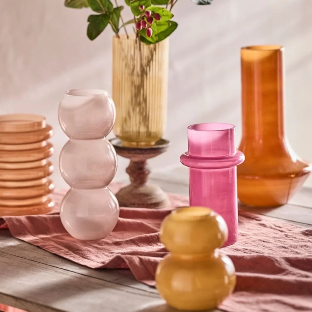 Pink stack spherical Vase