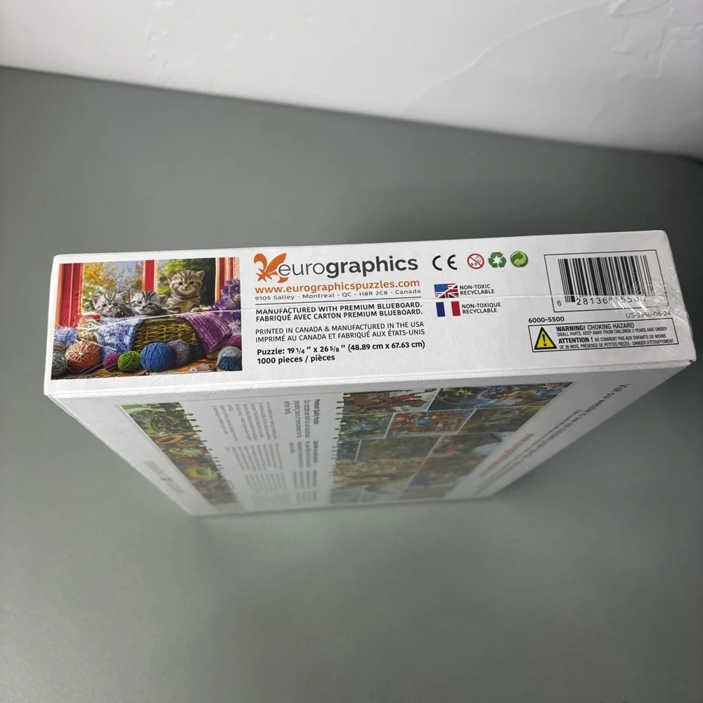Eurographics Puzzle 1000 Piece NEW Knittin' Kittens 19x26