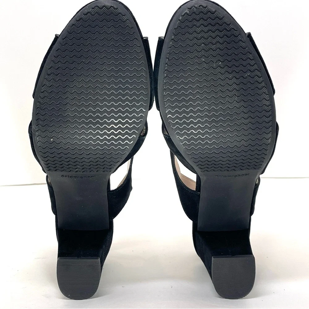NWOT Eric Michael Women’s Portugal Lark Black Leather Heels Size‎ EU 42 (11-12)