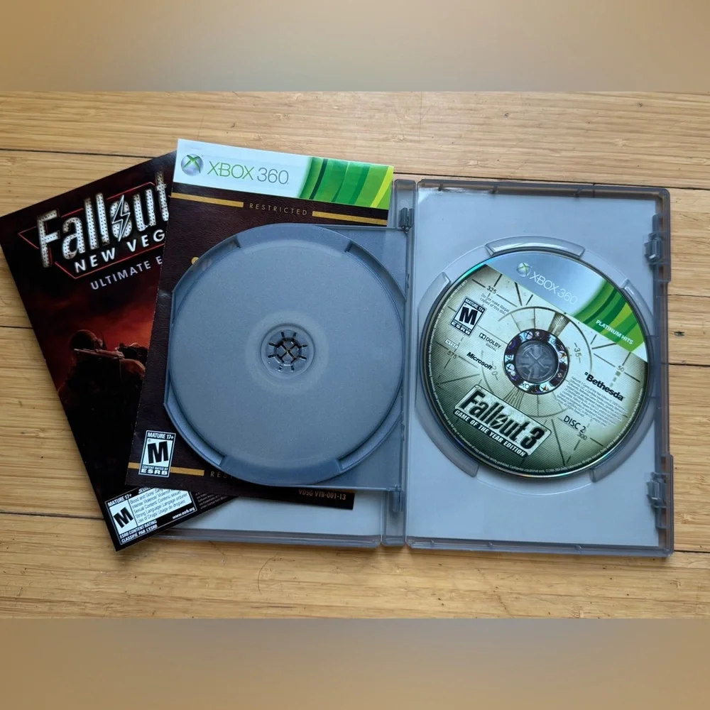 Fallout 3 GOTY (Microsoft Xbox 360 2009) Platinum Hits GameStop Exclusive No Map