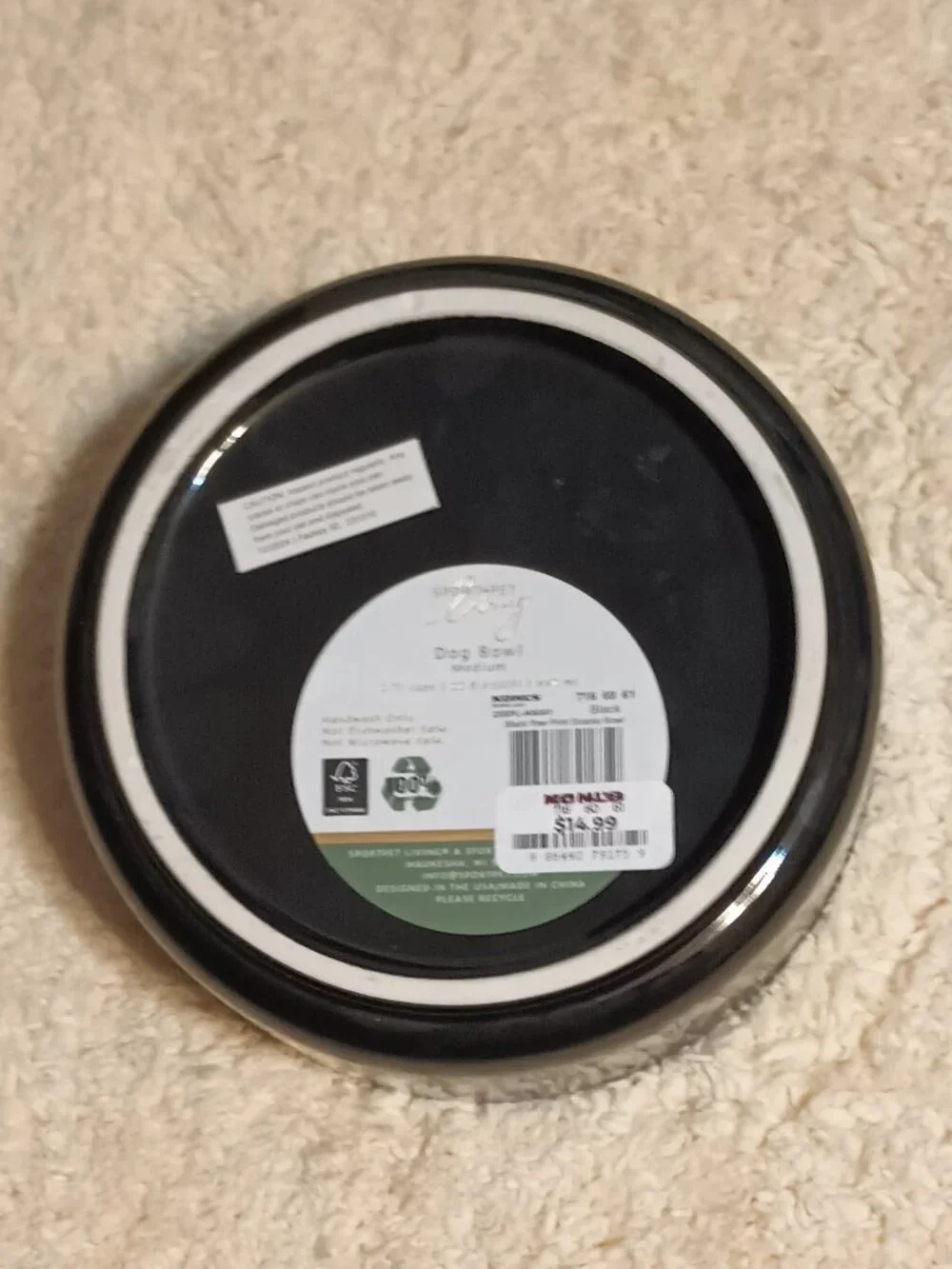 NWT ~ SportPet's Black Colored Paw Prints 