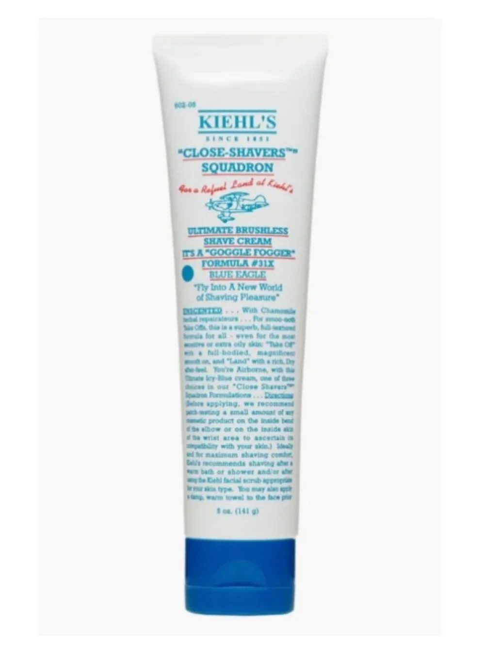 Kiehls Skincare,Ultimate Brushless Shave Cream Blue Eagle-Full Size150ml,5oz-NEW