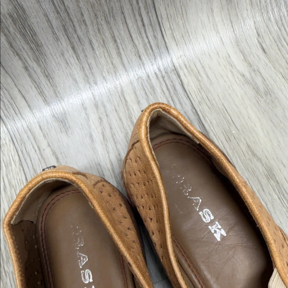 Trask Tan Perforated Leather Slip-On Loafer