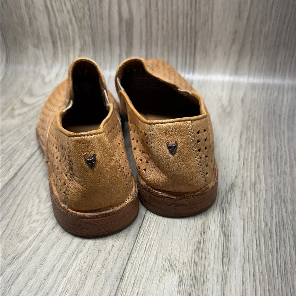 Trask Tan Perforated Leather Slip-On Loafer