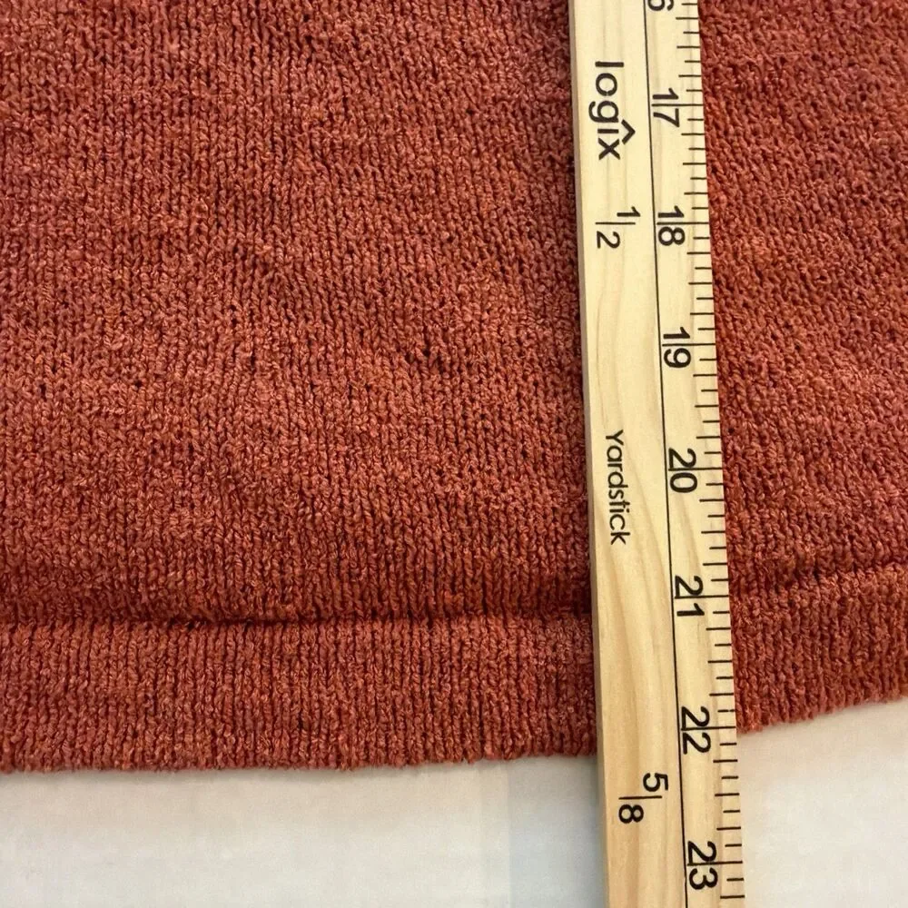 Madewell Embroidered Swing Sweater Womens Small Boho Floral Pullover orange