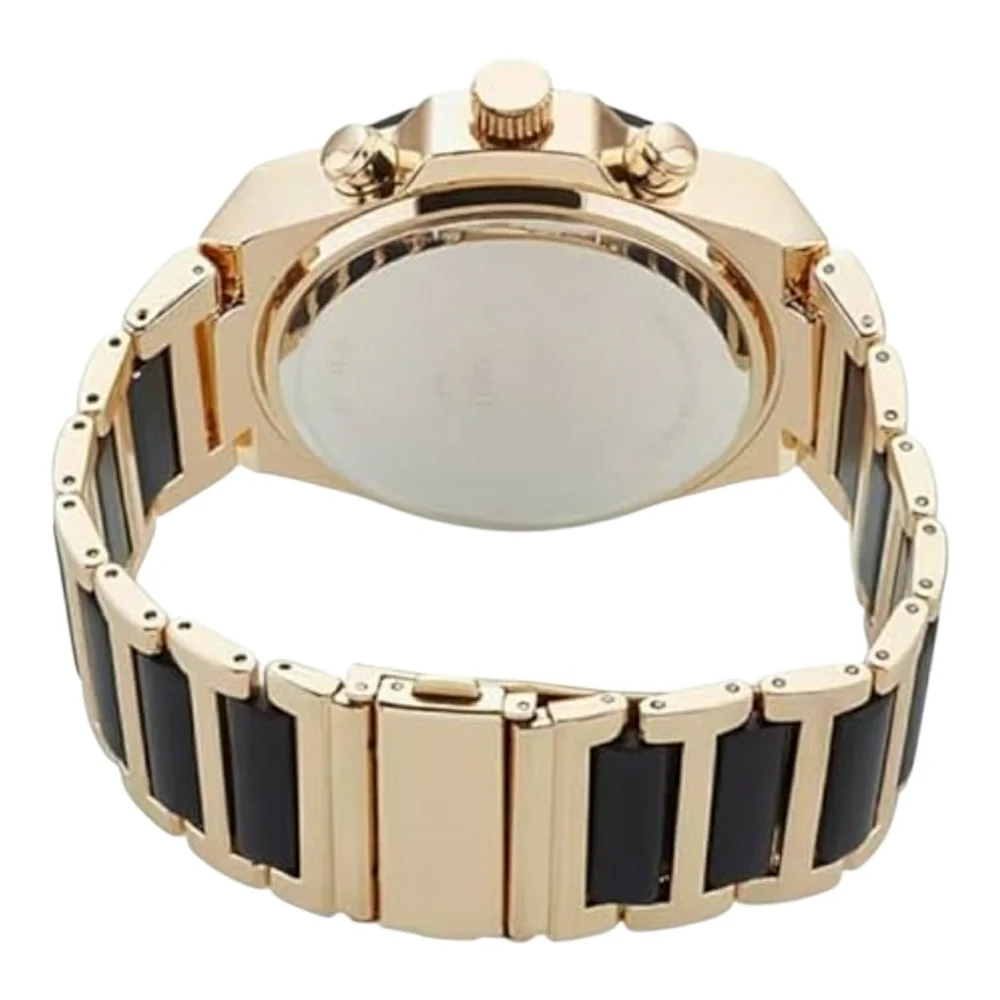 ED HARDY Men's Brushed Gold-Tone Metal Bracelet Watch 52mm