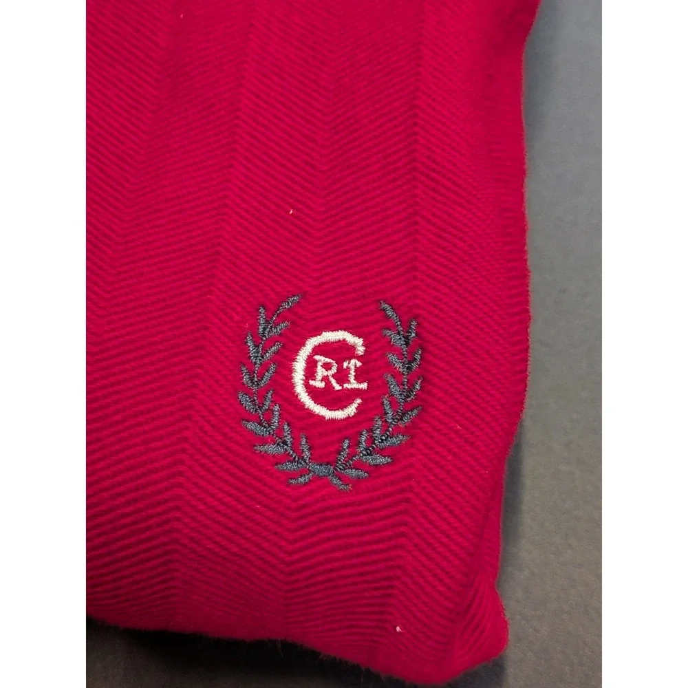 Vintage Chaps Ralph Lauren Red Textured Polo Shirt XL Grail