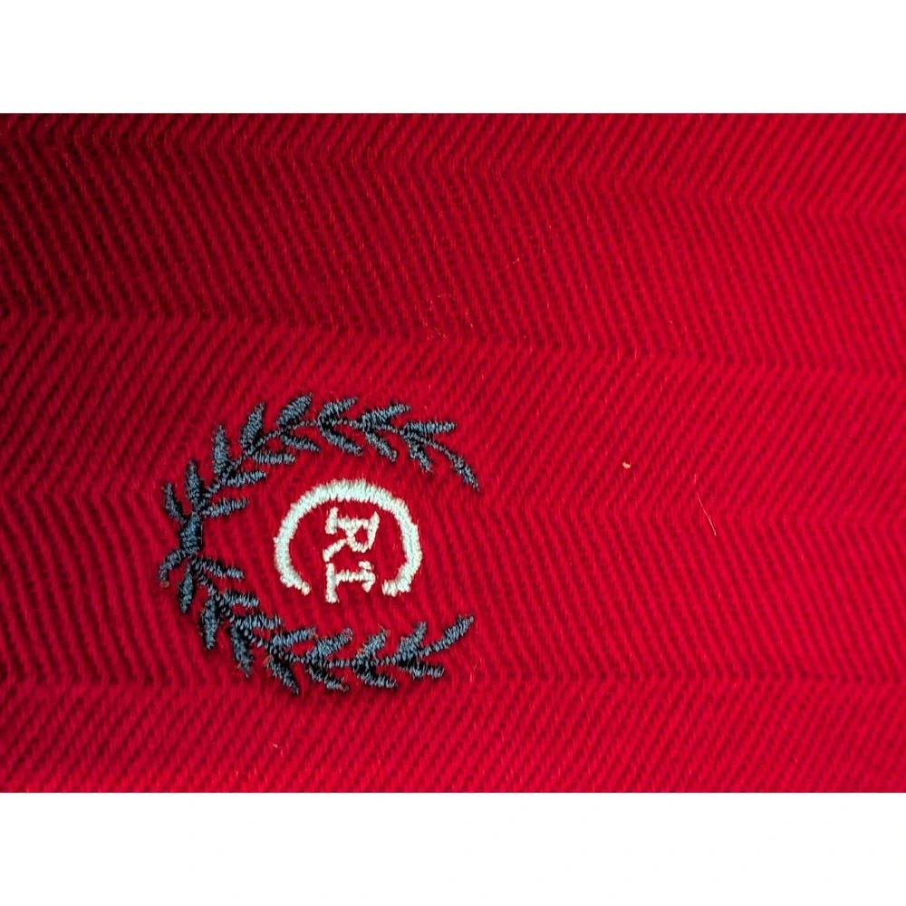 Vintage Chaps Ralph Lauren Red Textured Polo Shirt XL Grail