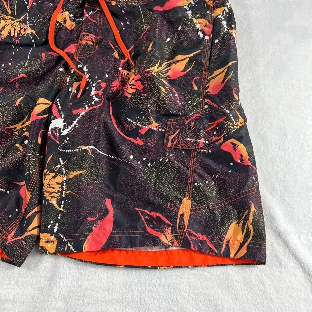 Mens Speedo Orange Water Shorts Swim Trunks 0599