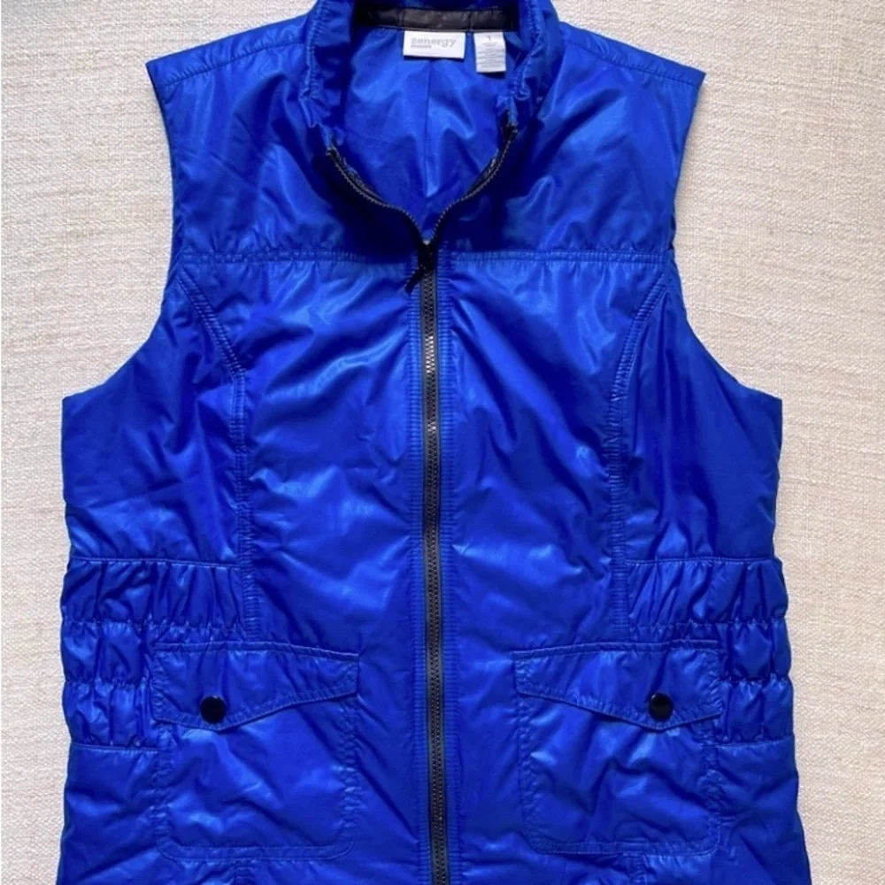 “Chico’s-Zenergy” Blue, Lightweight Quilted Vest. Size: M   EUC