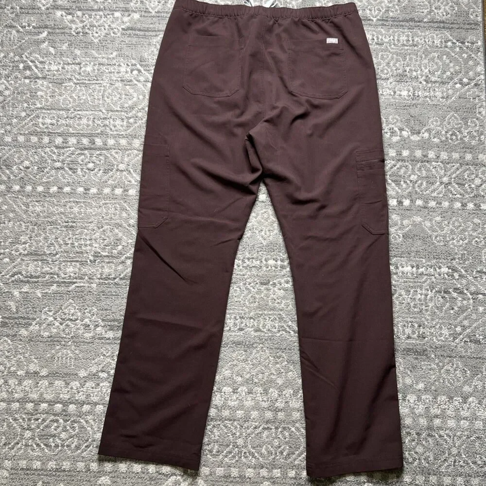 Figs Cairo Cargo Scrub Pants Mens XL Brown Straight Nurse Vet Medical Uniform