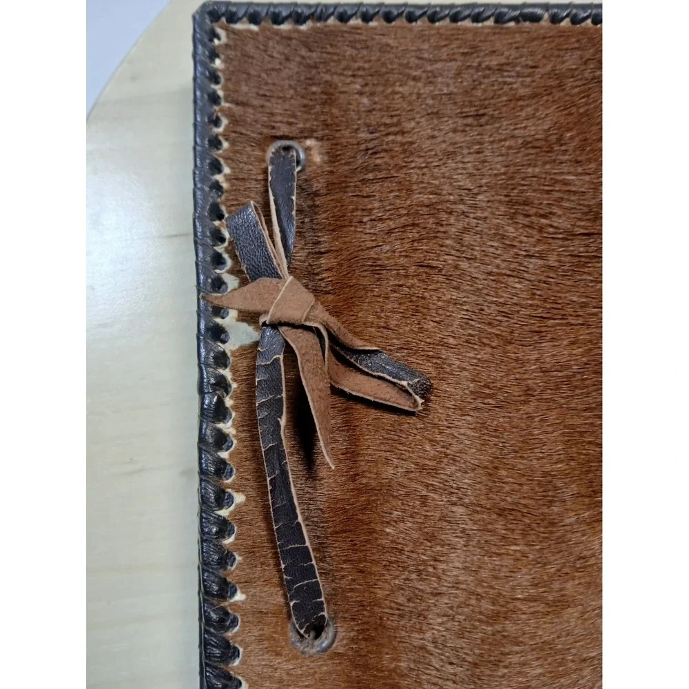 Vintage Argentine Cowhide Photo Album – Handmade Hair-on-Hide & Leather – Gaucho