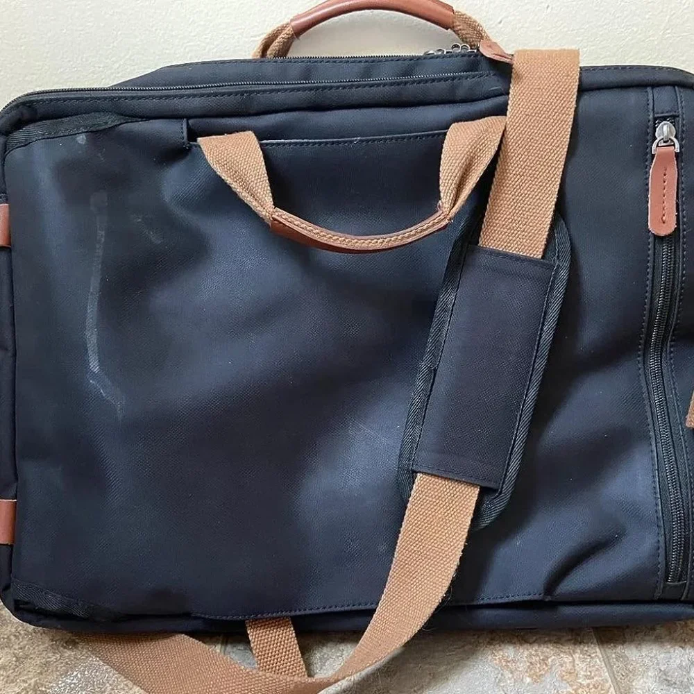Men's Black Multi functoinal Laptop bag18.8 Inch