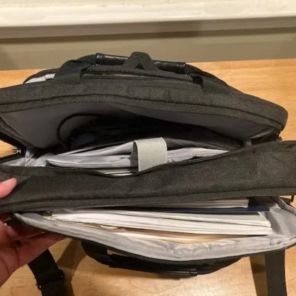 Men's Black Water-Repellent Messenger bag 18inch