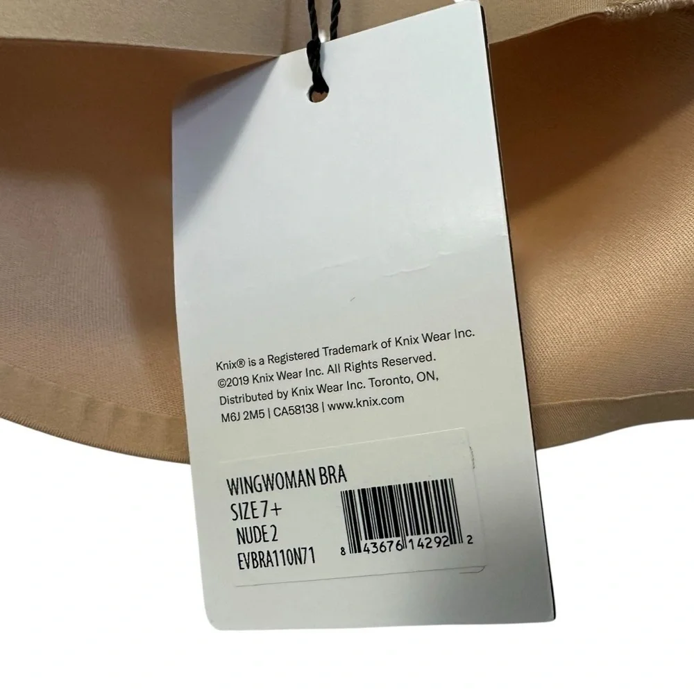 Knix Wing Womans Contour Bra Size 7+ Beige Wireless Molded Foam Cups NWT