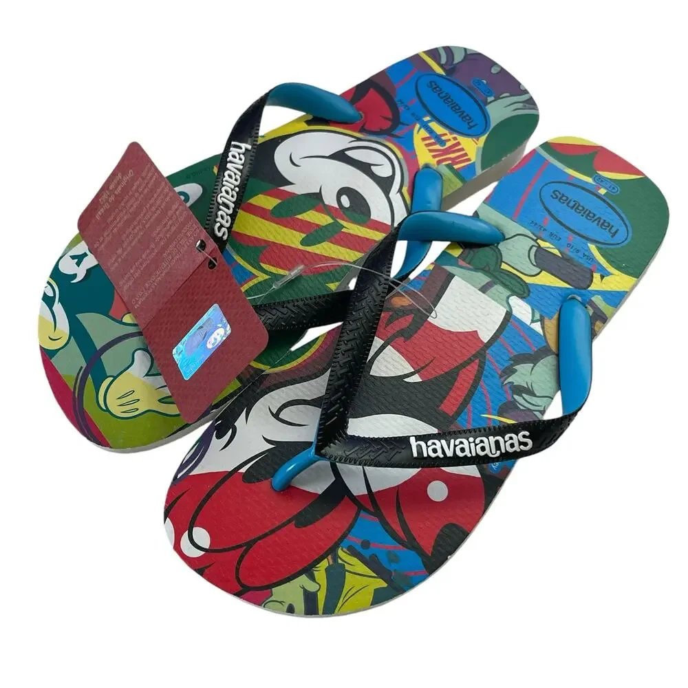 Havaianas Flip Flops Mens Size 9/10 Eur 43/44 Disney Mickey Mouse Pluto Slip On
