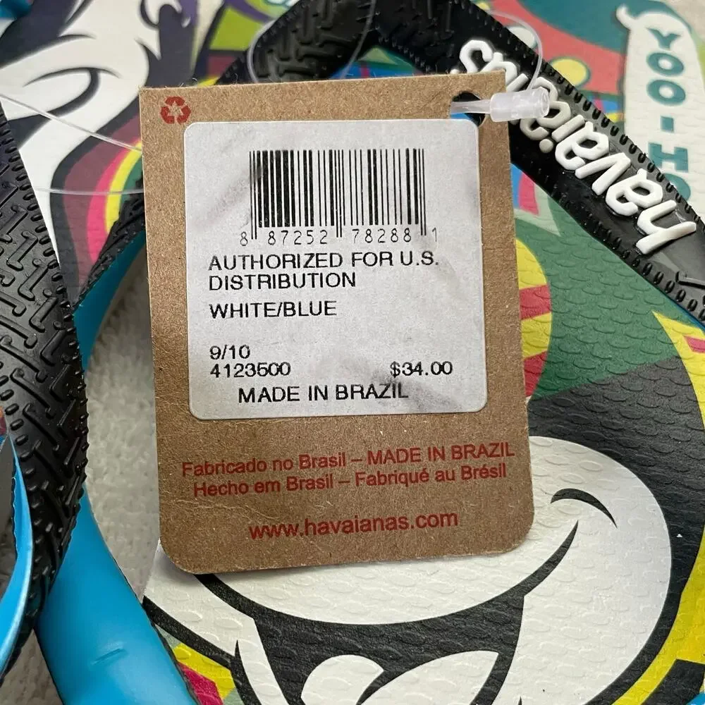 Havaianas Flip Flops Mens Size 9/10 Eur 43/44 Disney Mickey Mouse Pluto Slip On