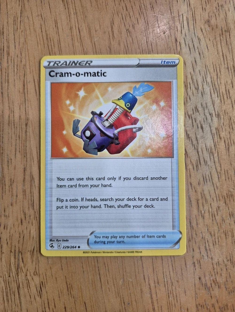 🔥 QTY 1 Pokemon Cram-o-matic Trainer Item Card