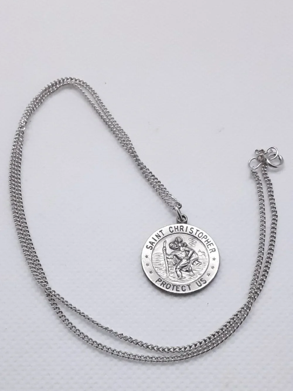 NEW 925 sterling silver unisex St. Christopher Pendant