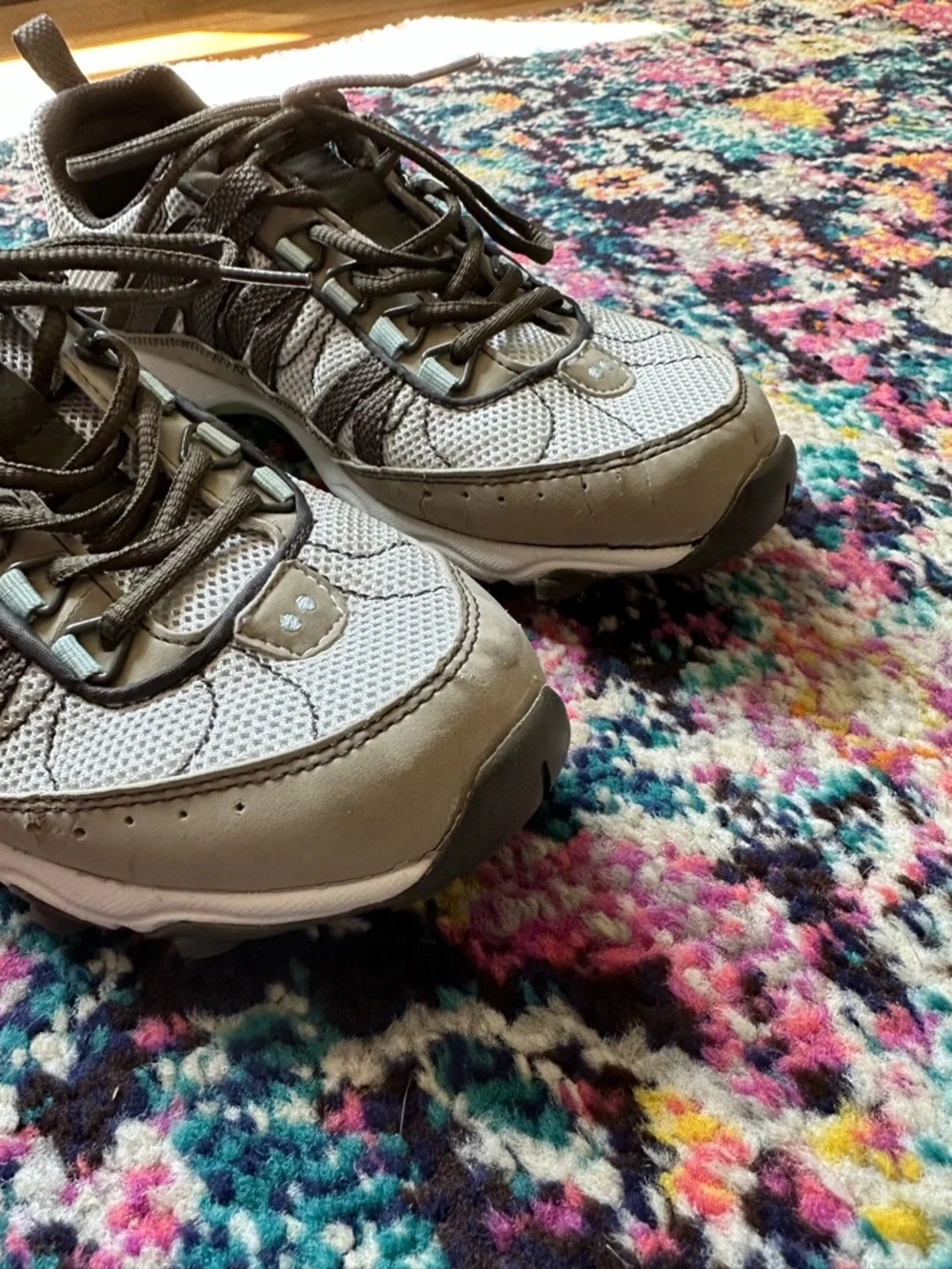 Ryka Lace Up Sneakers Womens 7.5 Gray Brown