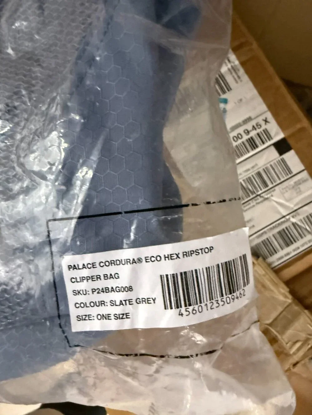 Palace cordura eco hex ripstop clipper bag slate grey