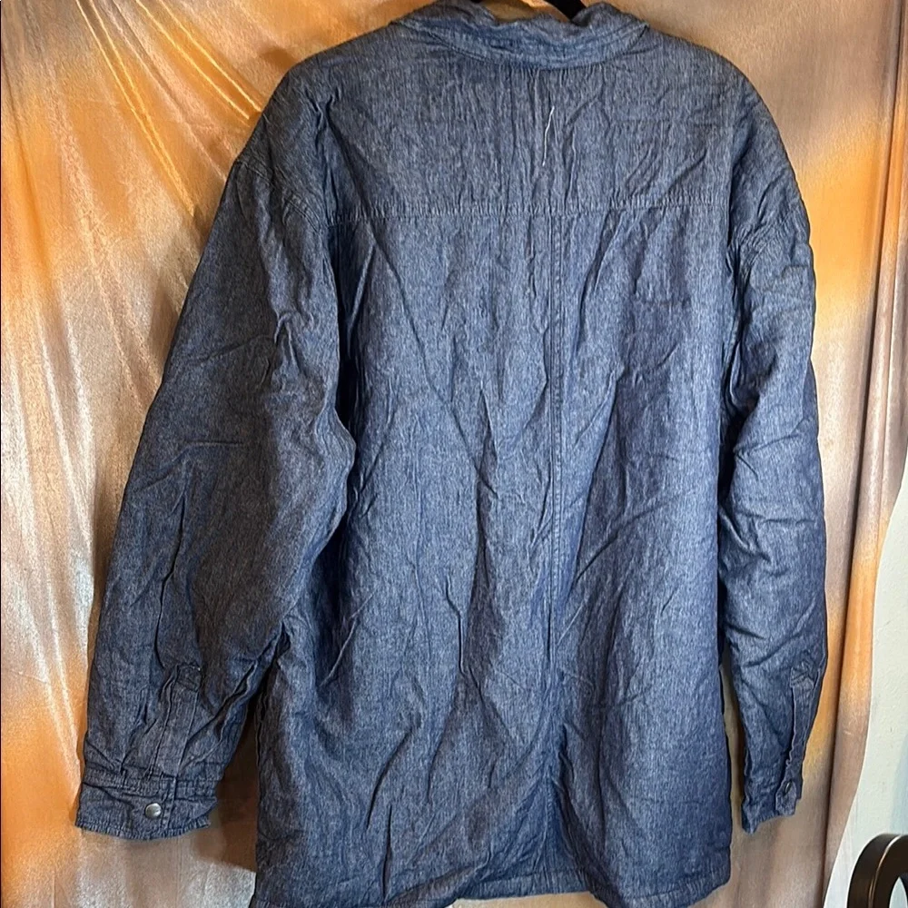 Craftsman Men's Blue Denim Jacket fleece lined XL 55” chest‎ 502 NWT