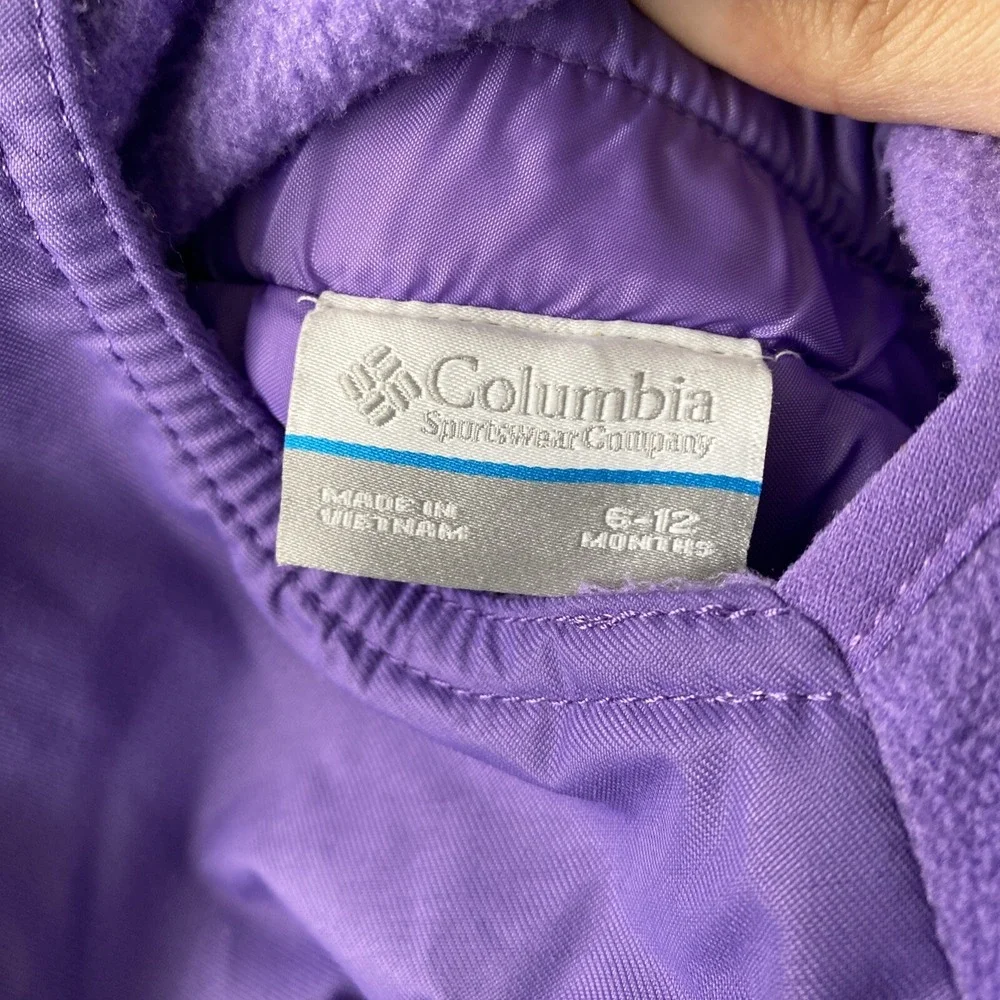 Columbia Insulated Winter Snow Bibs Size 6-12 Months‎ Purple