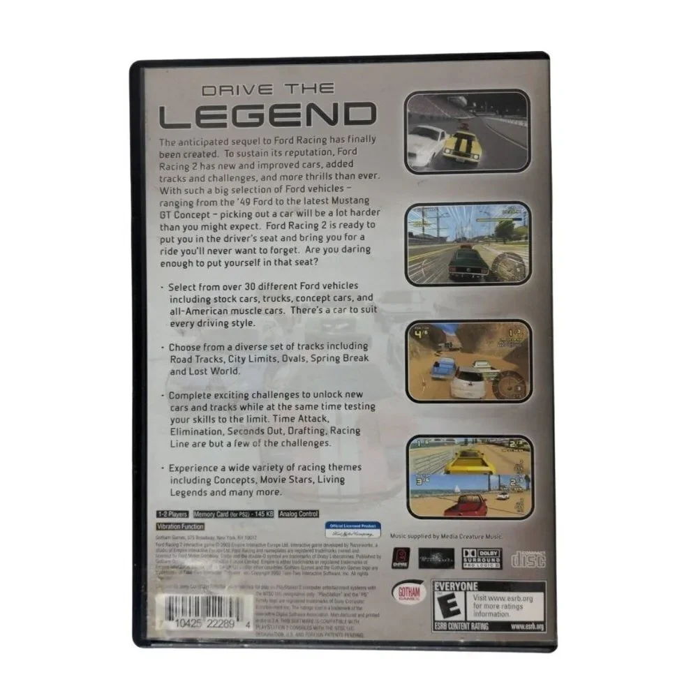 Ford Racing 2 Game Sony PlayStation 2 With Case