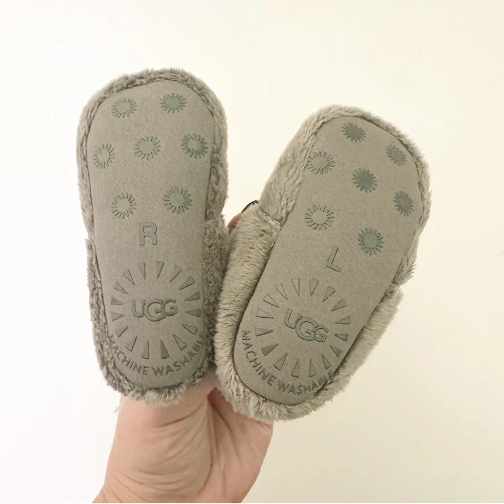 UGG Baby Bixbee Bootie Slipper Charcoal Grey Size 2 3 6-12M
