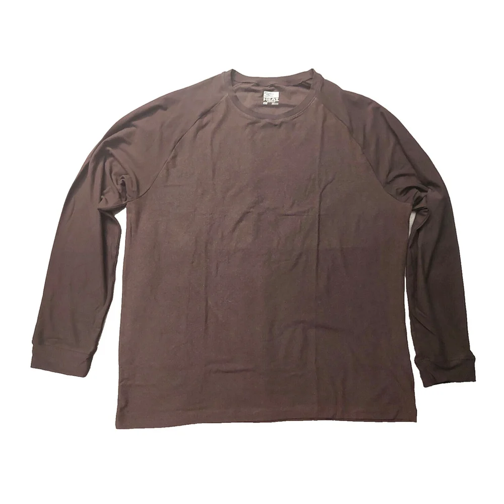 32 Degrees Mens Heat Raglan Sleeve Sleep Shirt Plum XL