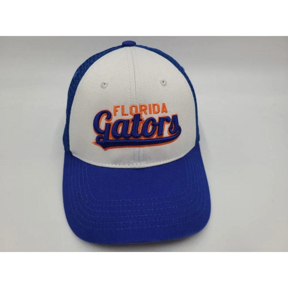 University of Florida Gators Captivating Mesh Snapback Hat Cap NCAA White Blue
