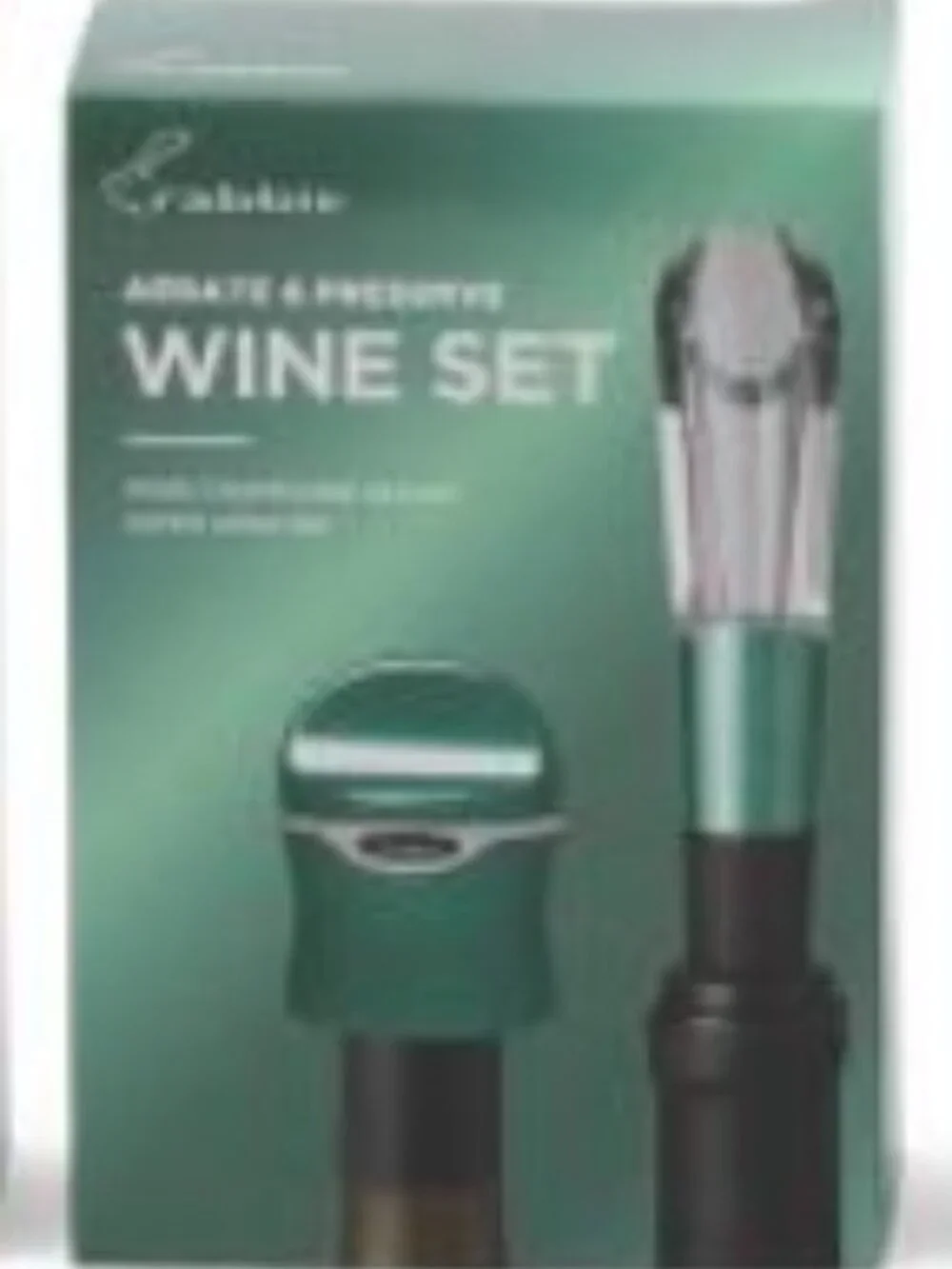 NWT Rabbit Aerate & Preserve Champagne Sealer 4 Pc Set / Wine Set