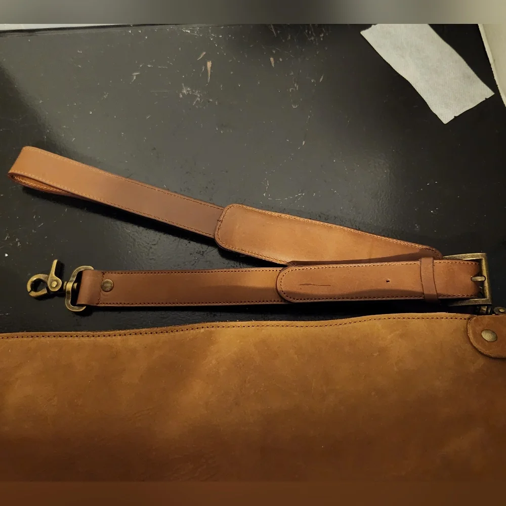 Vintage Marlboro Leather Messenger Bag, Satchel, Briefcase,Book Bag Etc
