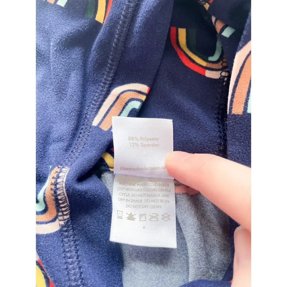 Girls Hanna Andersson Sunblock UV Hooded Rainbow Dress Size 4