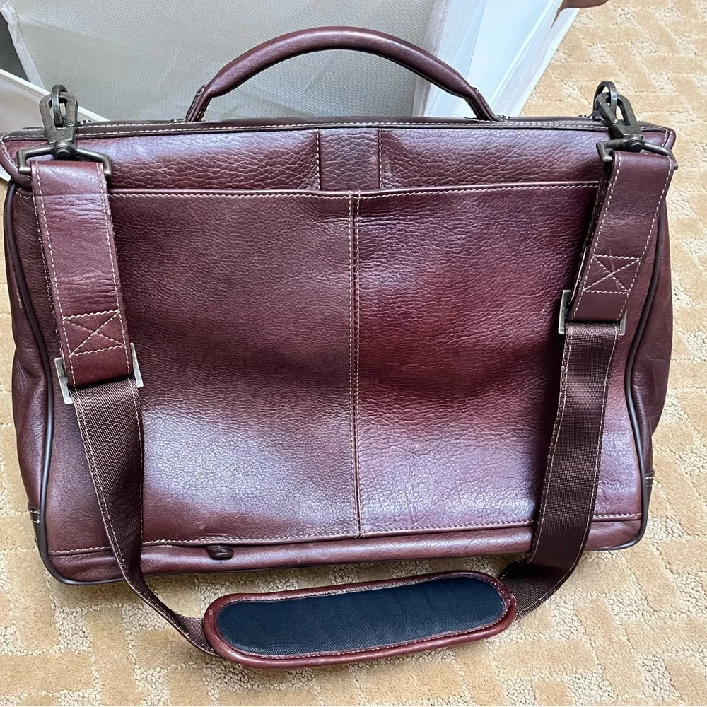 Johnston & Murphy Brown Leather Briefcase for Men