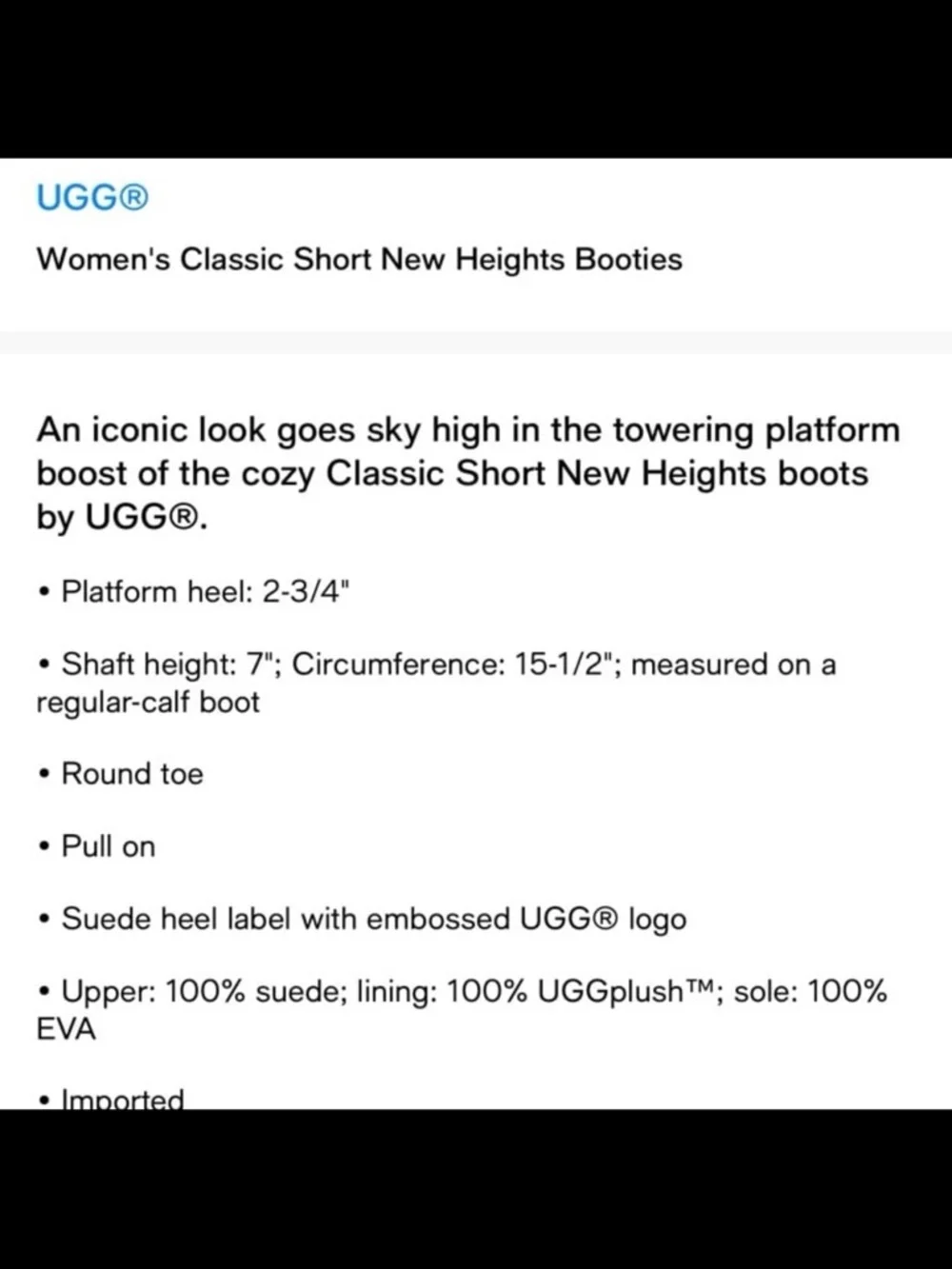 UGG boot lining
