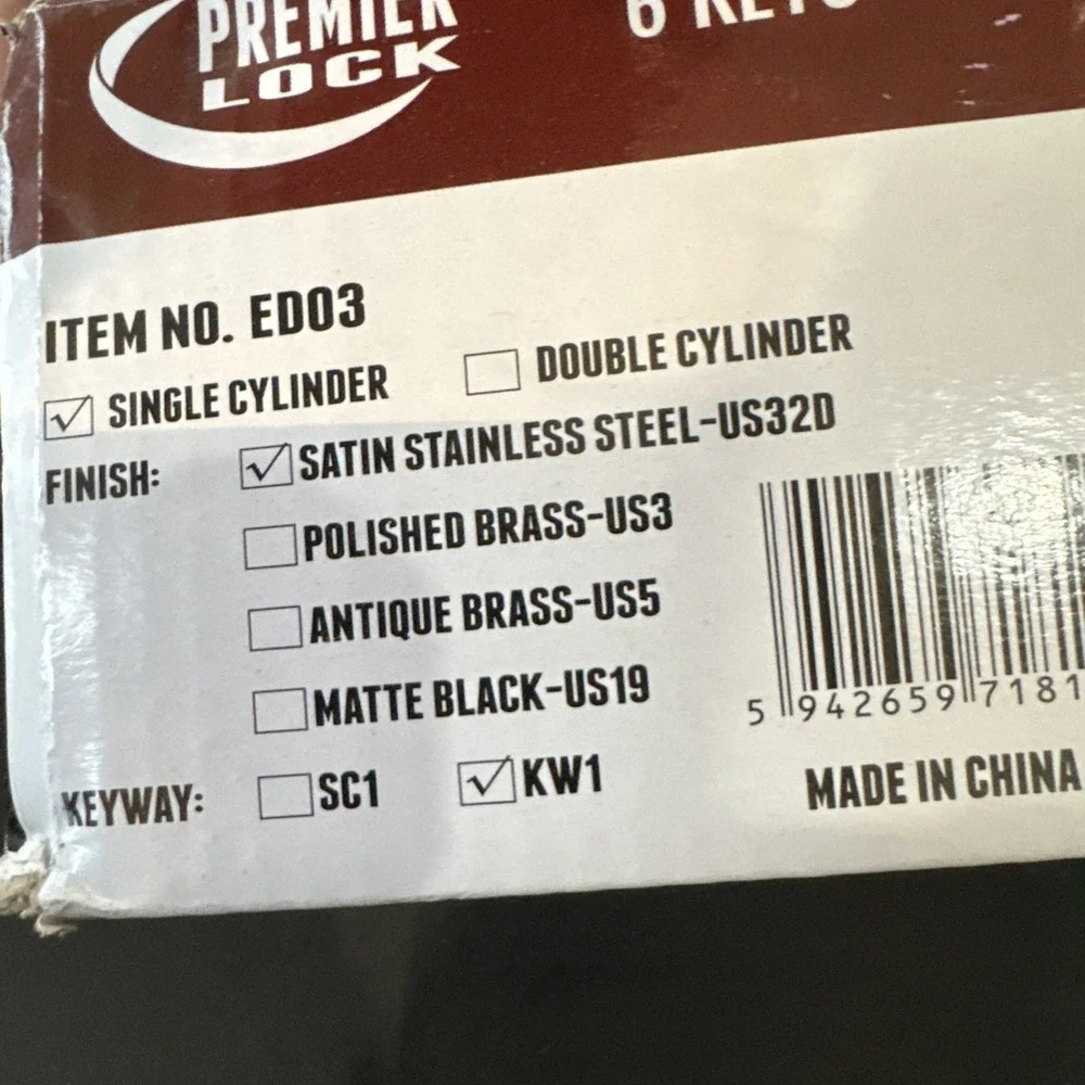 Premier Lock open box