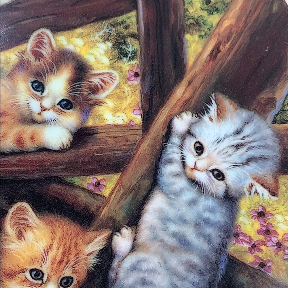 “At the Garden Fence” Kitten/Cat Collector Plate