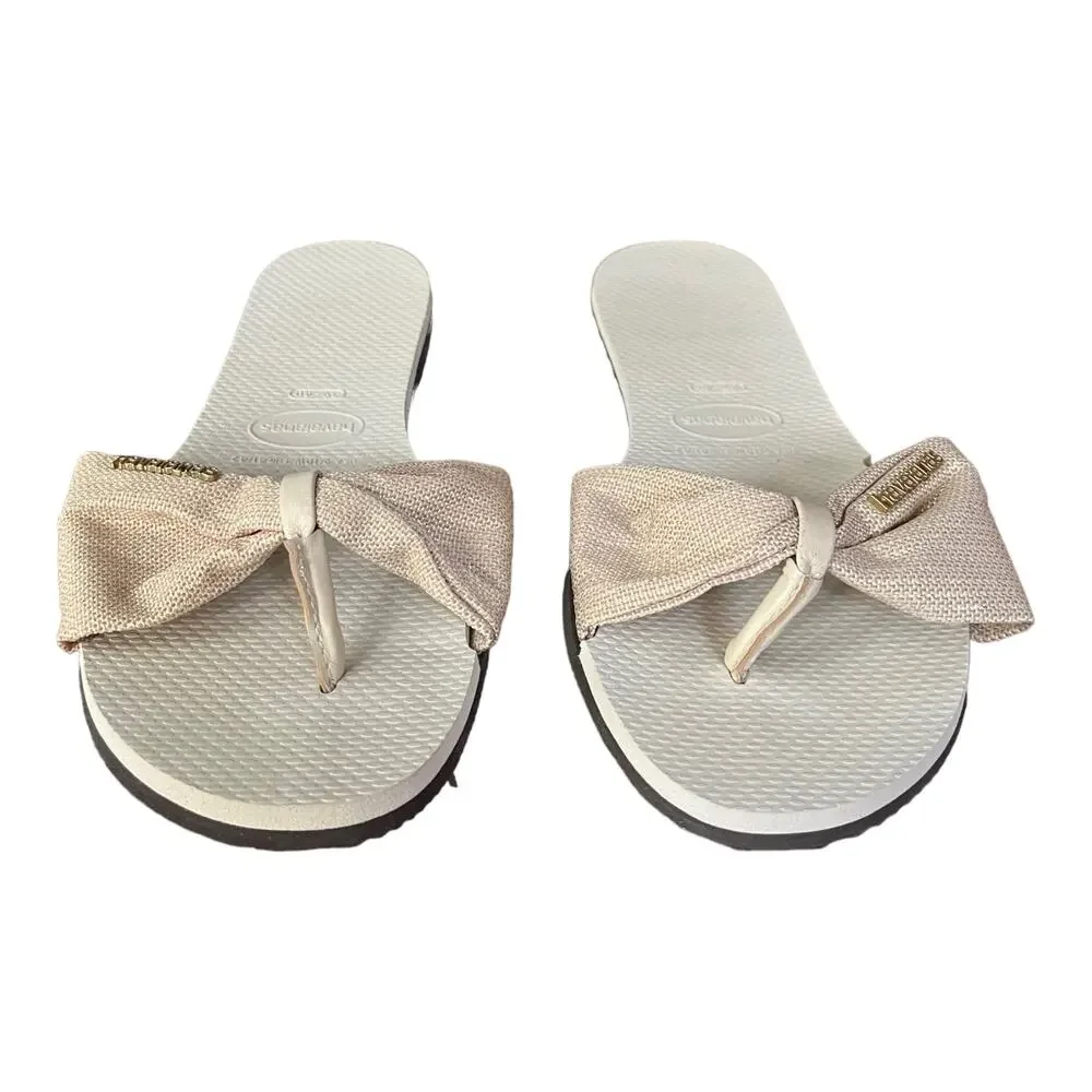 Havaianas St. Tropez Shine Flip Flop Thong Sandal Women's  9/10 39/40 NEW